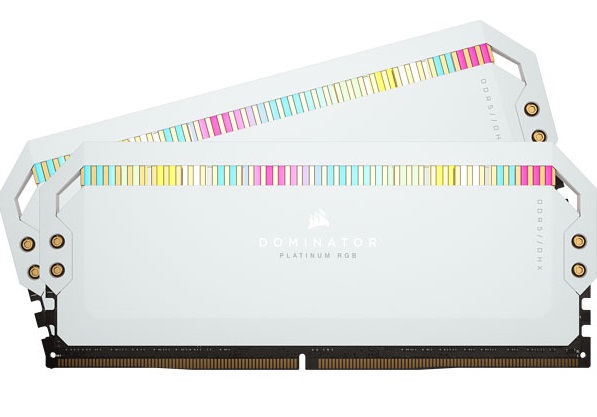Memria RAM Corsair Dominator Platinum RGB 32GB (2x16GB) DDR5-5600MHz CL36 Branca 1
